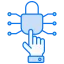 Icon showing AI people counting system enhancing secure access control.